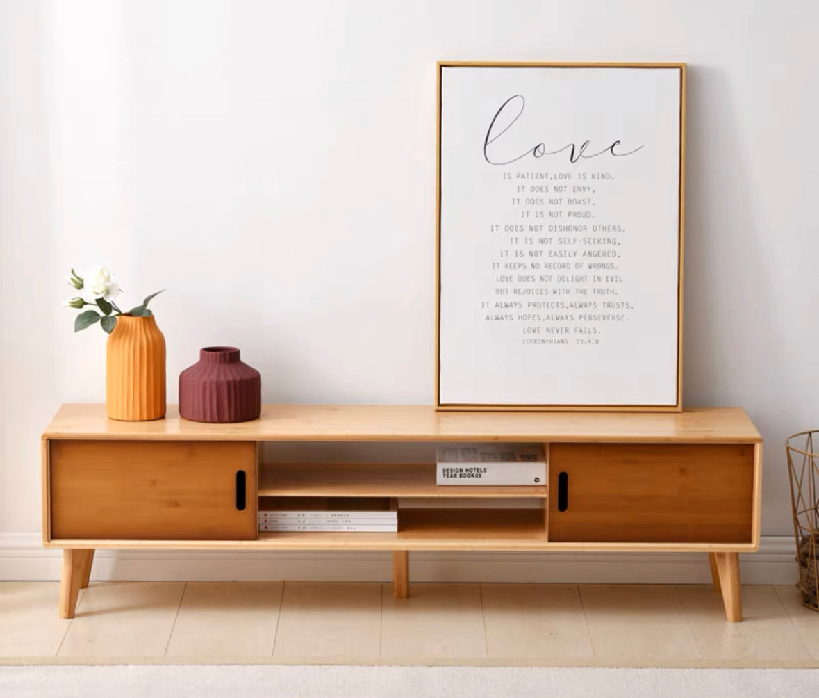 𝐙𝟎𝟏𝟐 Japanese style bamboo TV cabinet𝐭𝐯 𝐜𝐚𝐛𝐢𝐧𝐞𝐭 