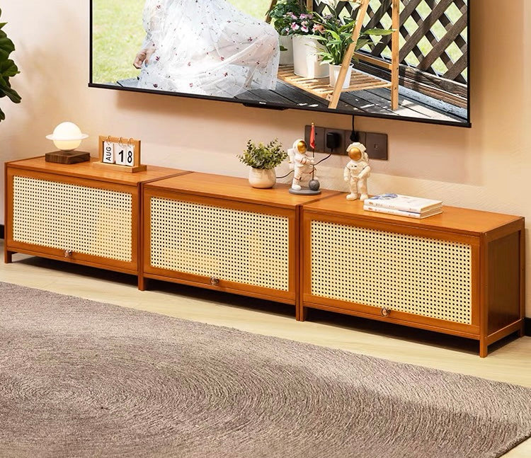 𝐙𝟎𝟒𝟐 Retro rattan/nanzhu TV cabinet original color𝐭𝐯 𝐜𝐚𝐛𝐢𝐧𝐞𝐭 