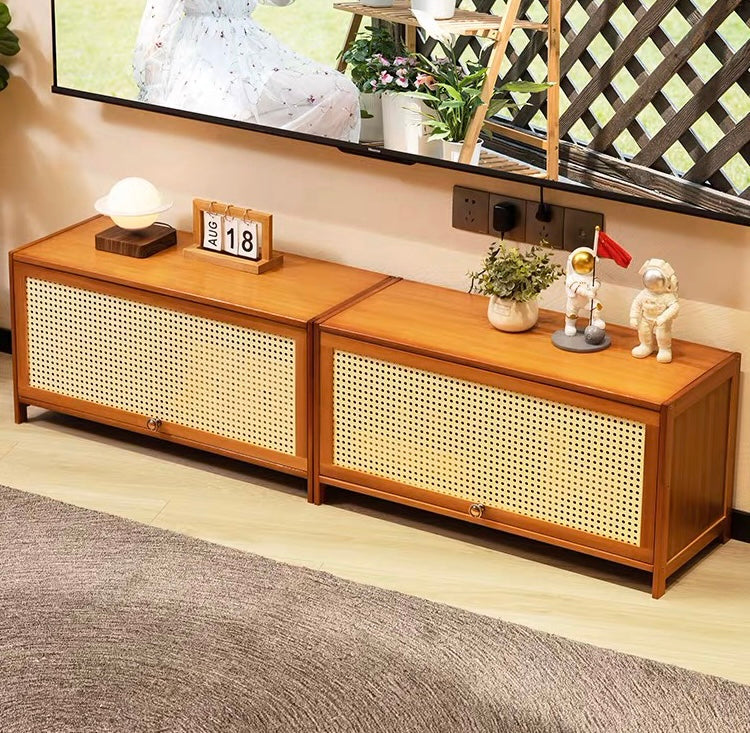 𝐙𝟎𝟒𝟐 Retro rattan/nanzhu TV cabinet original color𝐭𝐯 𝐜𝐚𝐛𝐢𝐧𝐞𝐭 