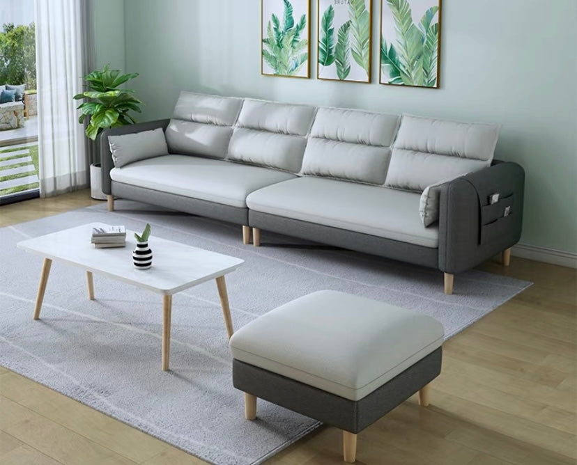 MILTOŃ Nordic soft leather sofa