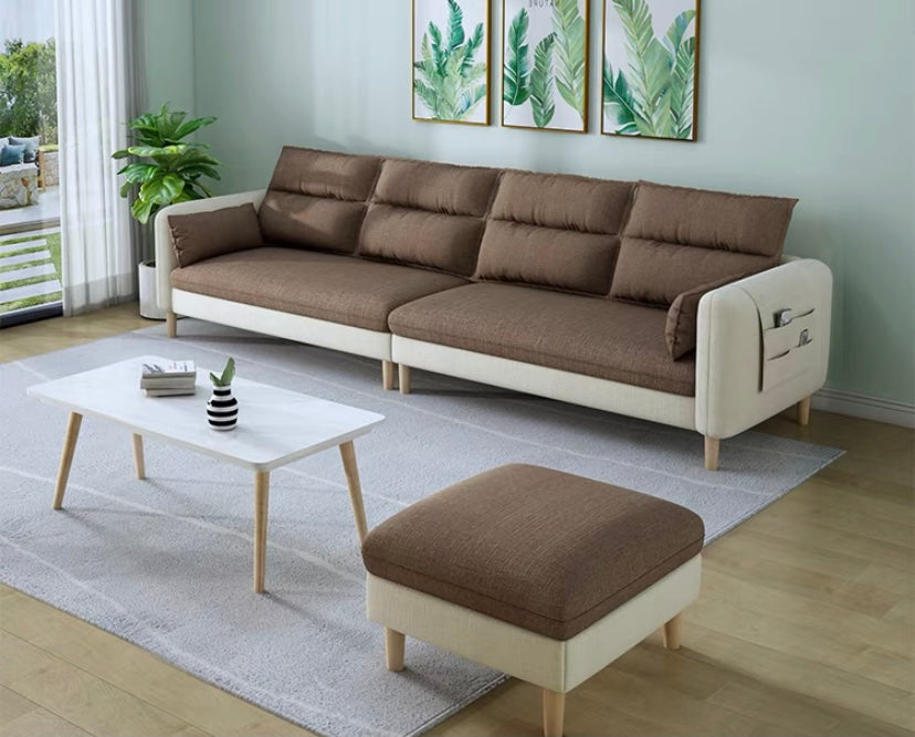 MILTOŃ Nordic soft leather sofa