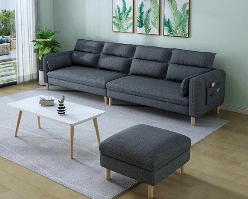 MILTOŃ Nordic soft leather sofa