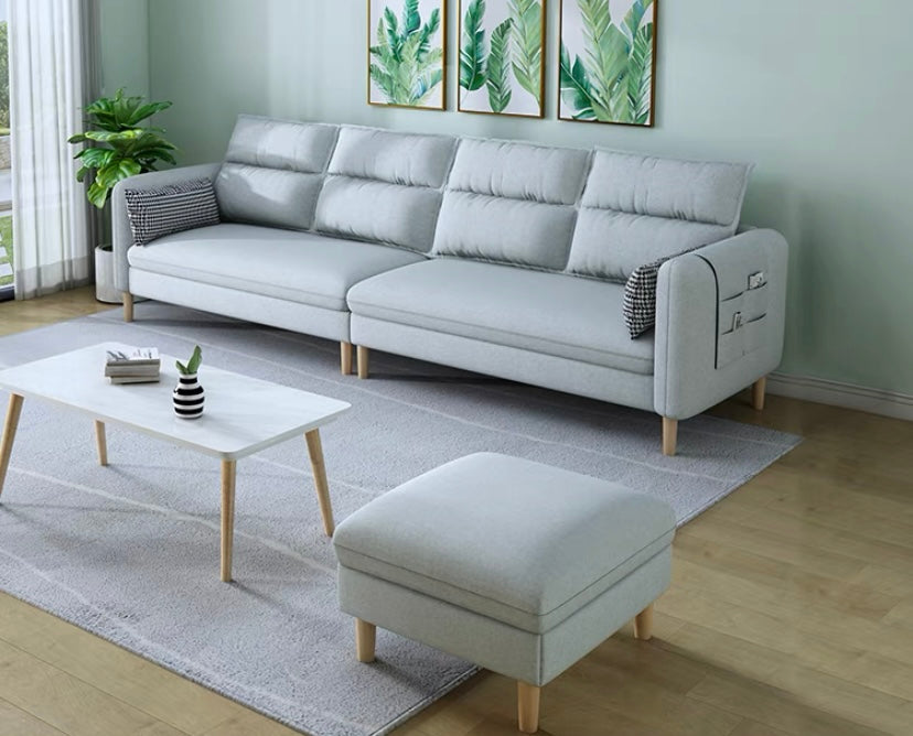 MILTOŃ Nordic soft leather sofa