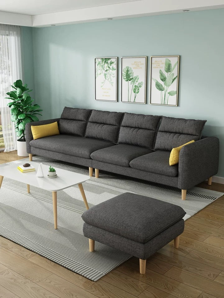 MILTOŃ Nordic soft leather sofa